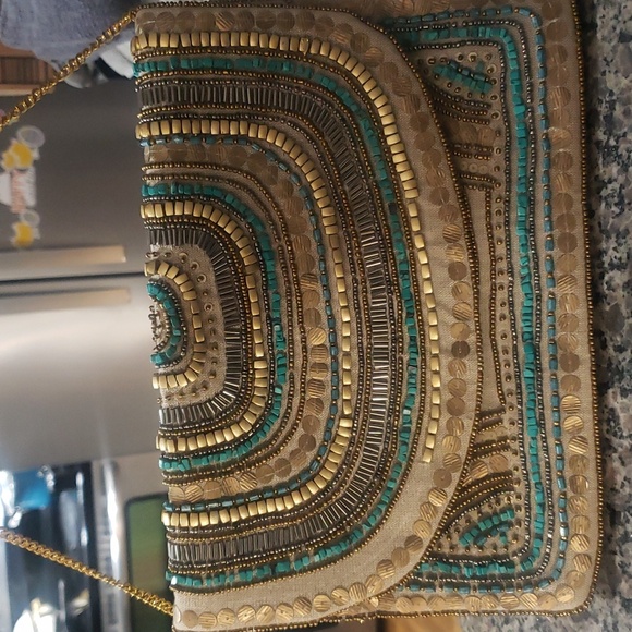 NWOT Bohemian Style Beaded Jute Shoulder bag - Picture 2 of 14